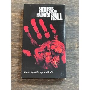House on Haunted Hill VHS 1999 Horror Movie Warner Bros Geoffrey Rush Taye Diggs
